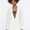 Abbigliamento Carla G | Blazer Foderato In Gabardina Crepe Elasticizzata Bianco