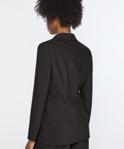 Abbigliamento Carla G | Blazer Doppiopetto Foderato In Gabardina Elasticizzata