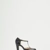 Scarpe Carla G | Mary Jane Modello Tango In Pelle Con Plateau Nero