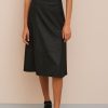 Abbigliamento Carla G | Gonna Midi Svasata In Punto Spillo Nero