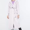 Abbigliamento Carla G | Cappotto Lungo A Vestaglia In Lana Mouflon Con Maxi Collo Sciallato E Cappuccio