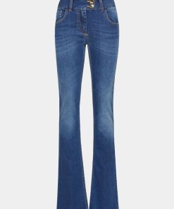 Abbigliamento Carla G | Jeans Bootcut In Tessuto Elasticizzato Con Lavaggio Medio Denim