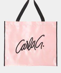 Borse Carla G | Borsa Tote In Raso Con Ricamo Carla G Rosa