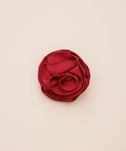 Accessori Carla G | Spilla A Forma Di Rosa In Crepe De Chine