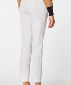 Abbigliamento Carla G | Pantalone Tailored In Gabardina Crepe Elasticizzata