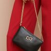 Borse Carla G | Pochette In Pelle Con Catena Regolabile Nero