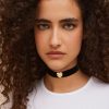 Accessori Carla G | Choker A Forma Di Cuore Con Nastro In Velluto Nero