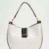 Borse Carla G | Maxi Borsa A Sacco In Pelle Con Inserti A Contrasto Beige