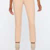 Abbigliamento Carla G | Jeans Slim Fit In Gabardina Di Cotone Elasticizzata Beige