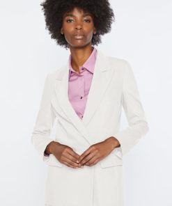 Abbigliamento Carla G | Blazer Doppiopetto Foderato In Gabardina Elasticizzata