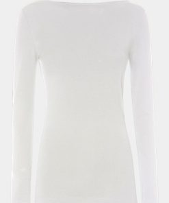 Abbigliamento Carla G | Maglia Basic Con Scollo A Barchetta In Jersey Di Viscosa Elasticizzato